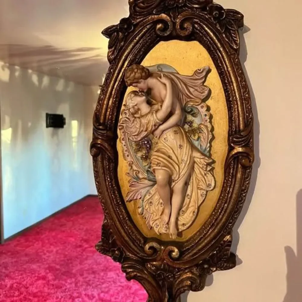 Antique Ornate Gold Figural Wall Mirror-SERIOUS Inquires Only!